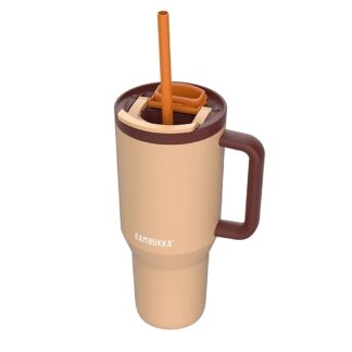 Duży kubek termiczny Kambukka RIO Tumbler 950 ml Almond Dream ze słomką
