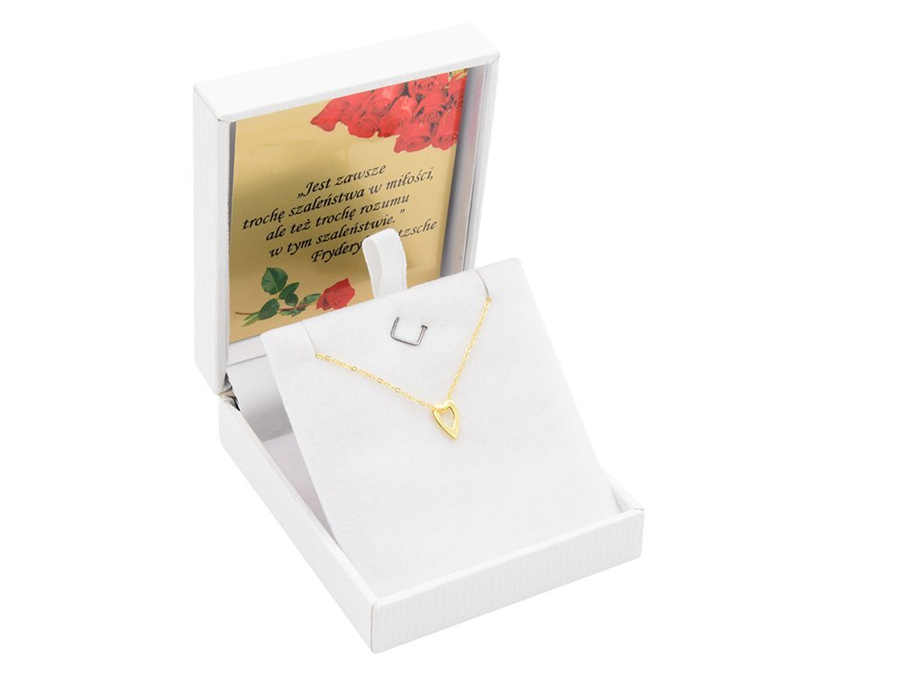 Pozłacany Naszyjnik pr. 925 serce 41-44,5 cm z Grawerem różowa kokardka - obrazek 7