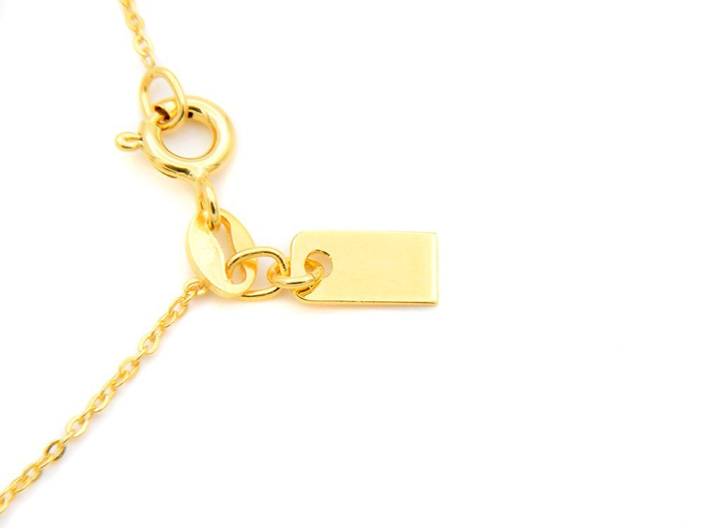 Pozłacany Naszyjnik pr. 925 serce 41-44,5 cm z Grawerem różowa kokardka - obrazek 2