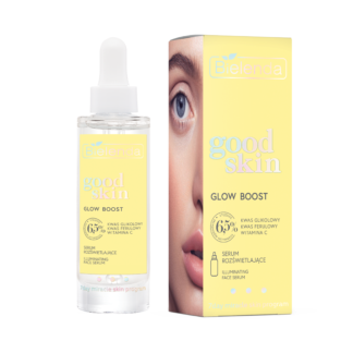 serum rozświetlające Bielenda Glow Boost z witaminą C i kwasem glikolowym opakowanie